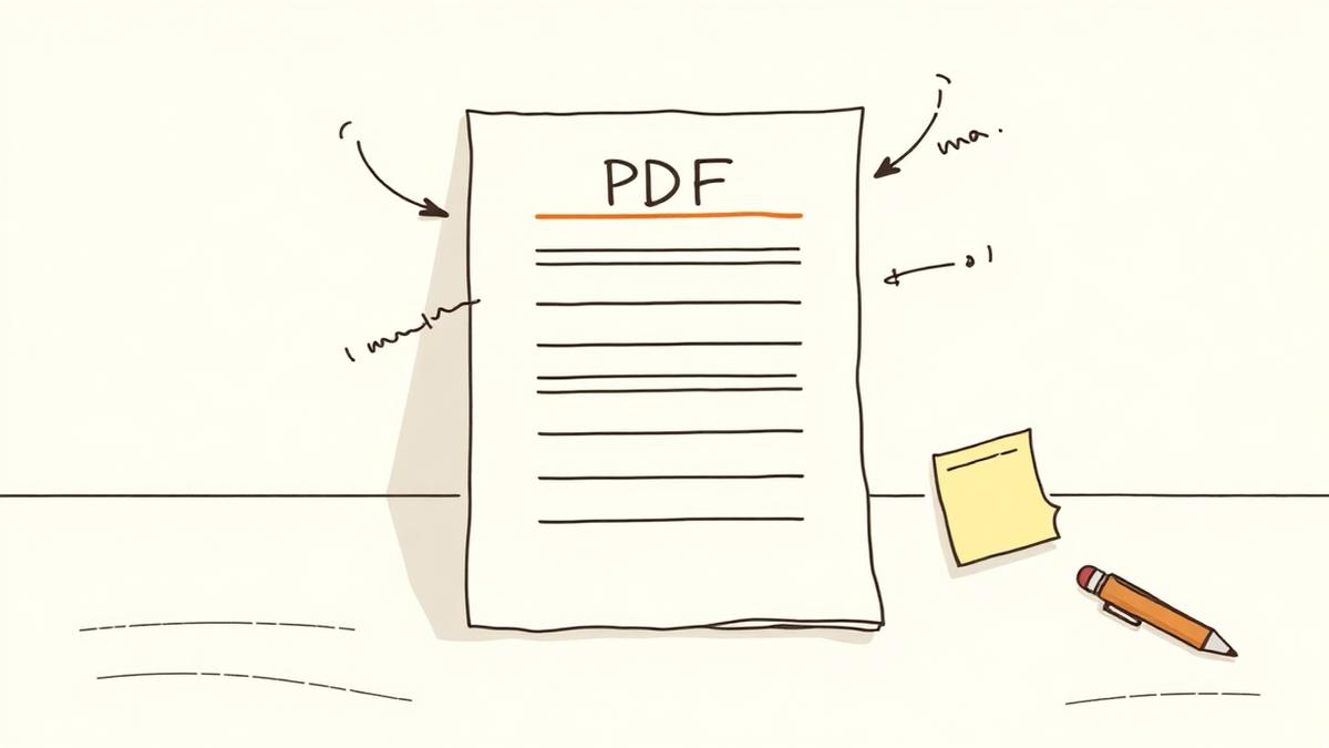A PDF page annotated with a highlight, a signature, a text box and a sticky note.